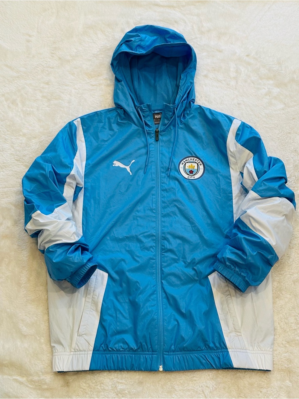 NWOT PUMA Manchester City 2023/24 Pre-Match Woven Anthem Jacket Men's M 772846